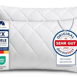 Gentle North Kopfkissen 40x80 cm – 2er Set – Waschbare Zierkissen in Weiß für Bett und Sofa