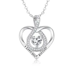 EXGOX Damen Halskette 925 Sterling Silber Herz Anhänger Schmuck Geschenk für Frauen