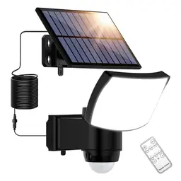 Solarlampe für Außen mit Fernbedienung, 3 Leuchtmodi, wasserdicht, für Garten, Hof, Garage, Haustür