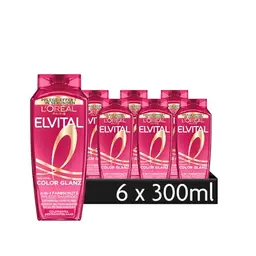 L'Oréal Paris Elvital Farbschutz Shampoo und Conditioner 2in1 für coloriertes Haar, 6 x 300 ml