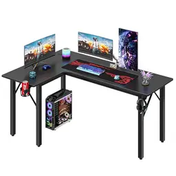 Dripex L-förmiger Gaming Tisch - Eckschreibtisch für Büro & Schlafzimmer, Schwarz, 145x100x76 cm