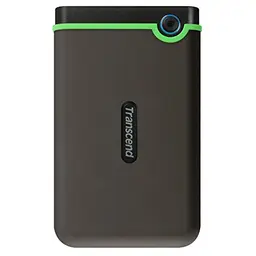 Transcend StoreJet 4TB Externe Festplatte USB 3.1 - Stoßunempfindlich, Kompakt und Leicht in Grau-Grün
