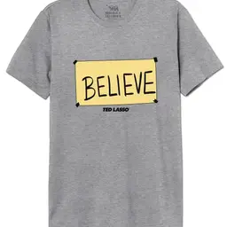 Ted Lasso « Believe » T-Shirt für Herren, Grau Melange, Größe XS