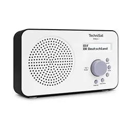 TechniSat Viola 2 - tragbares DAB Radio, kompakt mit UKW, Lautsprecher und Kopfhöreranschluss, weiß/schwarz