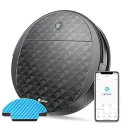 LEFANT Saugroboter mit Wischfunktion, 3200Pa, 150 Min Laufzeit, WLAN/App/Alexa, für Tierhaare, schwarz