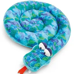 NICI Kissen Schlange rund 30cm - grünes Kuscheltierkissen für Kinder und Babys - 61729
