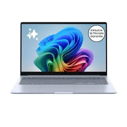 Samsung Galaxy Book4 Edge 15,6-Zoll Laptop, 16GB RAM, Snapdragon X Prozessor, 256GB Speicher, Sapphire Blue, Windows 11, 3 Jahre Garantie