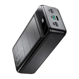 Powerbank 60000mAh, 22,5W PD USB-C Schnellladegerät, Externer Akku mit 4 Ausgängen, kompatibel mit iPhone und Android, Schwarz