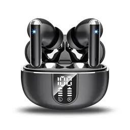 JBMI Kabellose Bluetooth 5.3 Kopfhörer, 60 Std Noise Cancelling In-Ear Earbuds, IP7 Wasserdicht (Tiefschwarz)