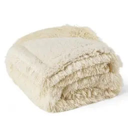 BEDSURE wasserdichte Hundedecke für große Hunde, 152 x 203 cm, flauschig und weich, waschbar, Creme