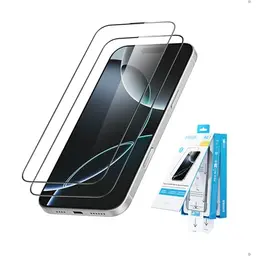 Anker Easy Fit HD Displayschutz für iPhone 16, robuster Schutz gegen Staub & Fingerabdrücke, 2er Pack