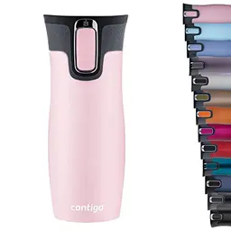 Contigo West Loop Thermobecher, Edelstahl, auslaufsicher, 470 ml, hält bis zu 5h warm