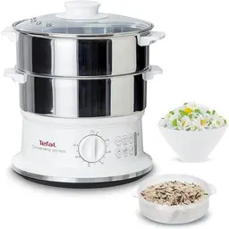 Tefal VC1451 Dampfgarer, 6 Liter, Weiß