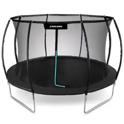 Gartentrampolin Ø 244 cm mit Sicherheitszaun und gepolsterten Stangen für Kinder, Indoor und Outdoor, belastbar bis 100 kg