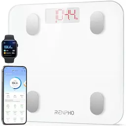 RENPHO Personenwaage Digital mit Bluetooth, Körperfett- und Muskelmasse-Messung, 180 kg Gewichtskapazität
