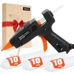 Kejector Heißklebepistole mit 30 Heißklebesticks für DIY Kunst und schnelle Reparaturen (20W, Schwarz)