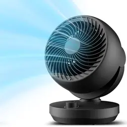 Leiser Tischventilator, 22dB, 3 Geschwindigkeiten, 100°/90° Neigung, schwarz – ideal für Schlafzimmer, Büro und Wohnzimmer bis 21m²