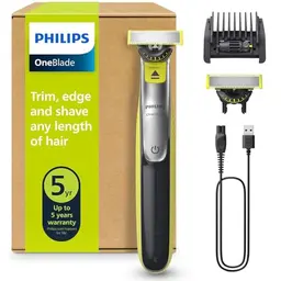 PHILIPS OneBlade 360 Face - elektrischer Rasierer & Trimmer, 5-in-1-Trimmaufsatz, für Nass- & Trockenrasur
