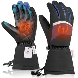 WARMTUYO Winterhandschuhe für Herren und Damen - Warme, wasserdichte Touchscreen Skihandschuhe für Motorradtouren, Skifahren und Wandern (L)