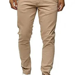 Elara Herren Slim Fit Chino Hose Beige 33/30