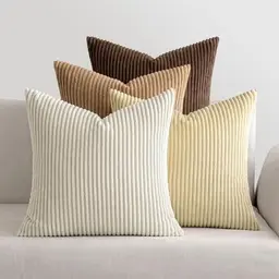 MIULEE Kordsamt Kissenbezug 40x40cm Braun - 4 Stück Dekokissen für Wohnzimmer & Schlafzimmer