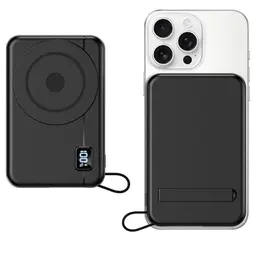 Powerbank 10000mAh für MagSafe, kabellos mit LED, USB-C, kompatibel mit iPhone 12-17 und Galaxy