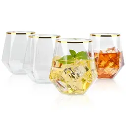 Hotder Wassergläser 4er Set, 354ml, BPA-freie Kunststoff-Trinkgläser, spülmaschinenfest, ideal für Partys und Zuhause