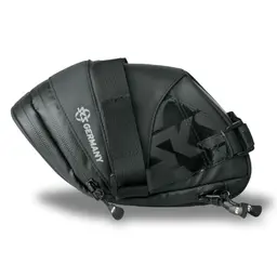 SKS GERMANY Explorer Straps 1800 Fahrradtasche, wasserabweisend, ergonomischer Reißverschluss, 1,8 l, schwarz