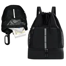 HEKOBAG Turnbeutel Schwarz mit Kordelzug - Sporttasche für Herren und Damen mit Schuhfach