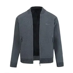 Allthemen Herren Strickjacke Cardigan Dunkelgrau M