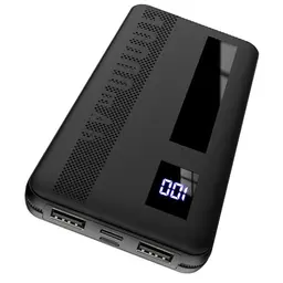 Power Bank 10000mAh – Kompakte und starke externe Batterie mit USB C Port und LED Display für Smartphones und Tablets