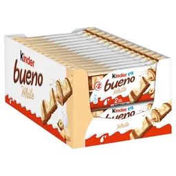 Ferrero Kinder Bueno White Schokoriegel, 30er Pack (je 2 Riegel, 30 x 40 g)