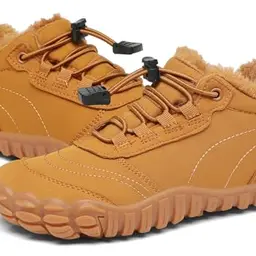 SAGUARO Kinder Winter Barfußschuhe gefüttert rutschfest 28EU