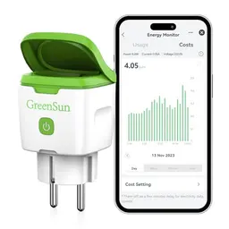 GreenSun WLAN Steckdose Outdoor - Wasserdicht IP44, 16A, Kompatibel mit Alexa, mit Zeitschaltuhr