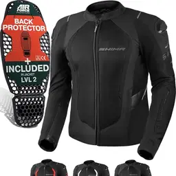 SHIMA MESH PRO 2.0 Herren Motorradjacke Schwarz mit Protektoren - Sommerjacke (Größe M)
