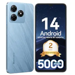 Blackview 2025 Smartphone ohne Vertrag, 6,56" HD+, 6GB RAM, 64GB Speicher, 5000mAh Akku, 13MP Kamera, Dual SIM, GPS