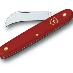 Victorinox Hakenmesser XS, Gartenmesser für Gärtner und Floristen, gebogene Klinge, rot