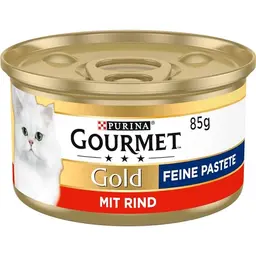 Purina Gourmet Gold Feine Pastete Katzenfutter mit Rind, 12er Pack (12 x 85g)