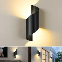 Moderne 10W Wandleuchte Warmweiß für Innen/Außen – IP65 Außenwandleuchte Schwarz
