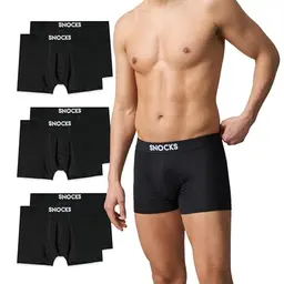 Snocks Boxershorts Herren 6 Paar Schwarz Größe XL