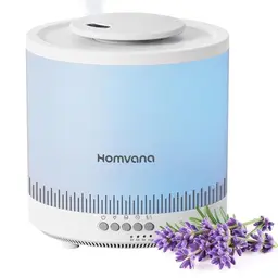 Homvana Luftbefeuchter für das Schlafzimmer, 1,8L Aroma Diffuser mit LED - Ultrasonic Nebel