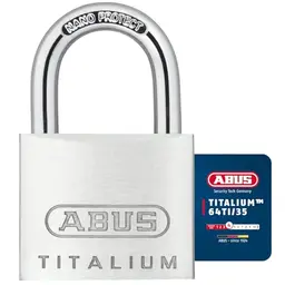 ABUS Titalium Vorhängeschloss 64TI/35 - gleichschließend - Kellerschloss aus Aluminium