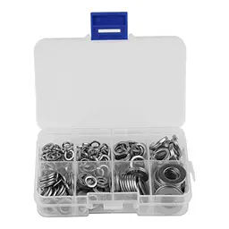 Edelstahl Unterlegscheiben Set, 200 Stück M5 M6 M8 M10 mit Box