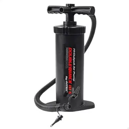 Intex Double Quick 3 S Handpumpe - Luftpumpe mit 3 Düsenaufsätzen - Schwarz