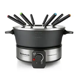 Taurus FF2 Fondue-Gerät, 1000 W, 2 l für 8 Personen, einstellbare Temperatur, Schwarz