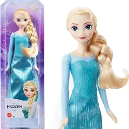Disney Die Eiskönigin Elsa Puppe mit beweglichen Armen, kämmbarem blonden Haar, ausziehbaren Schuhen, für Kinder ab 3 Jahre