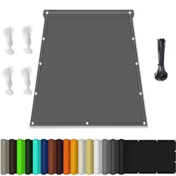 Rechteckiges Sonnensegel für Garten, wasserabweisend, 95% UV-Block, hellgrau