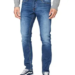 Jack & Jones Herren Glenn Slim Jeans, Blau, 28W / 32L