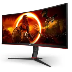 AOC Gaming CU34G2XP - 34 Zoll Curved Monitor, 180 Hz, FreeSync, HDR400, schwarz-rot