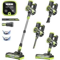 FAMIVAC Akku Staubsauger 6-in-1 mit 40KPa Saugleistung, kabellos und ultraleise für Hartböden und Teppiche